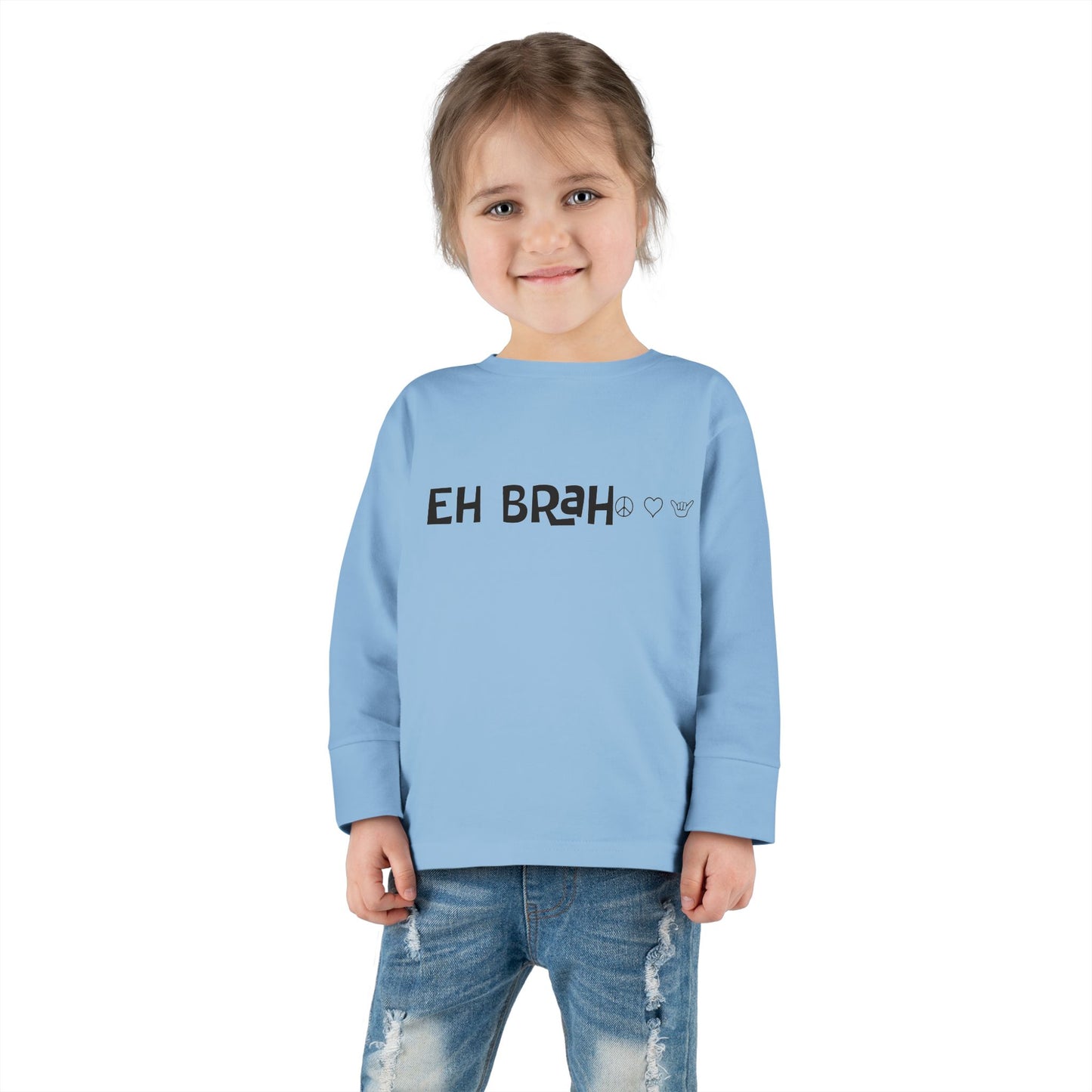 Toddler Long Sleeve Tee - EH BRAH Peace Love Shaka