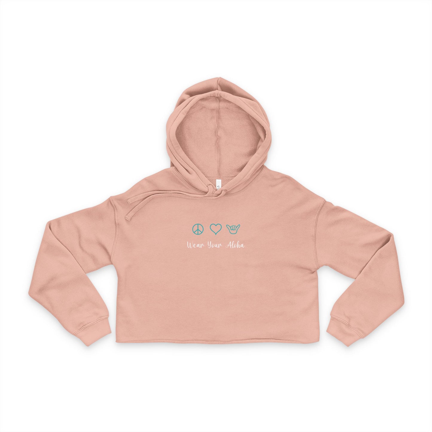 Peace Love & Aloha women's Cropped Hoodie