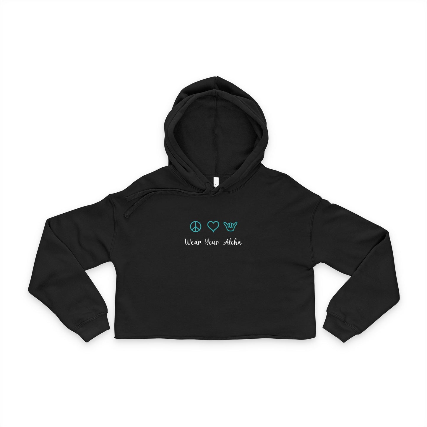 Peace Love & Aloha women's Cropped Hoodie