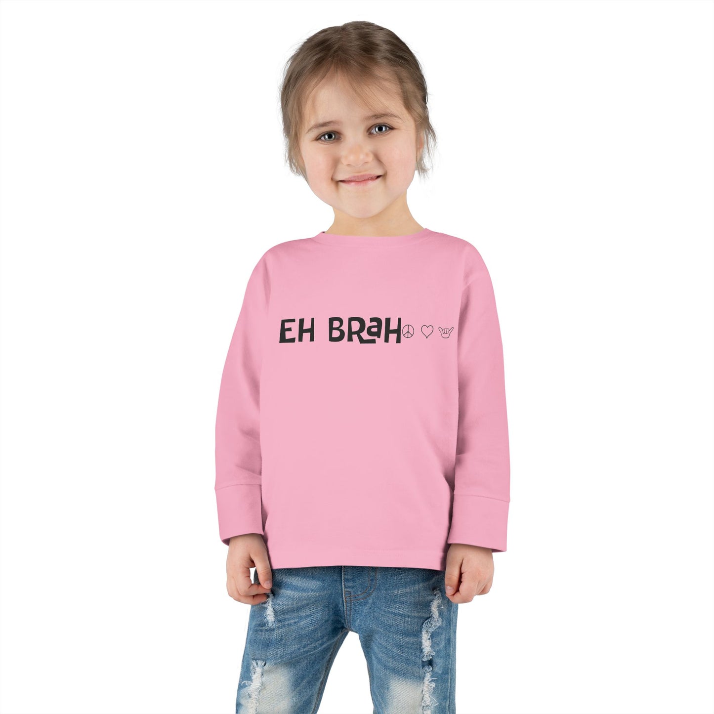 Toddler Long Sleeve Tee - EH BRAH Peace Love Shaka