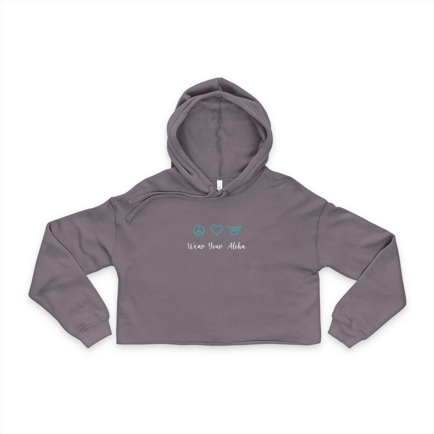 Peace Love & Aloha women's Cropped Hoodie