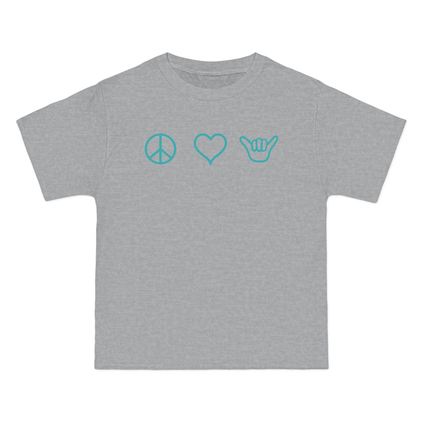 Peace Love Shaka Logo Aqua Tee