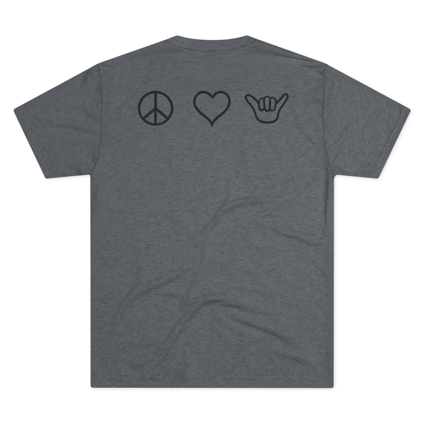 Peace Love Shaka Logo on the Backside Tee