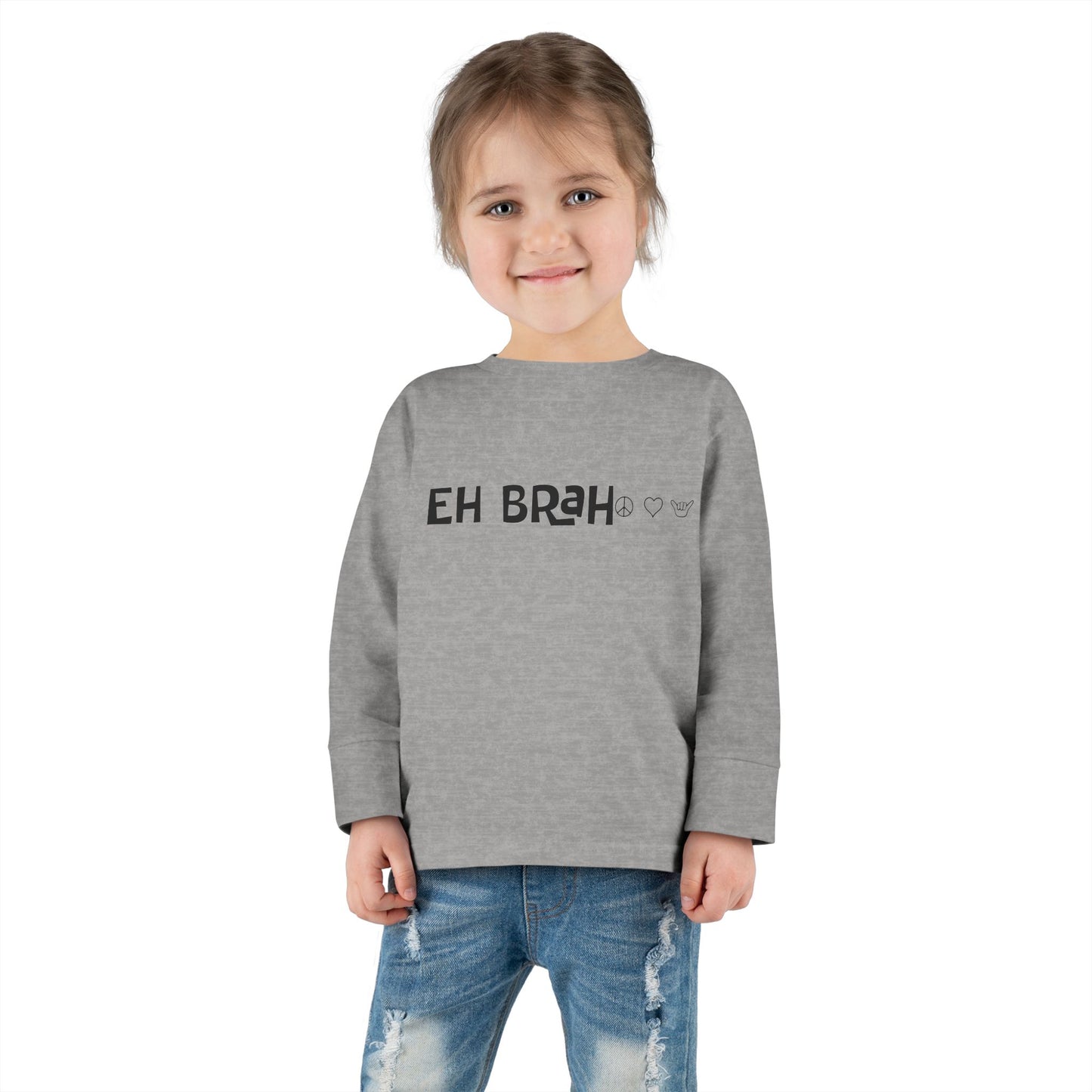 Toddler Long Sleeve Tee - EH BRAH Peace Love Shaka