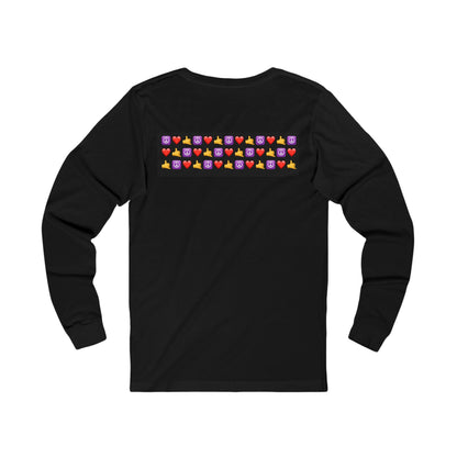 Emoji Peace Love Shaka on Repeat Long Sleeve Tee