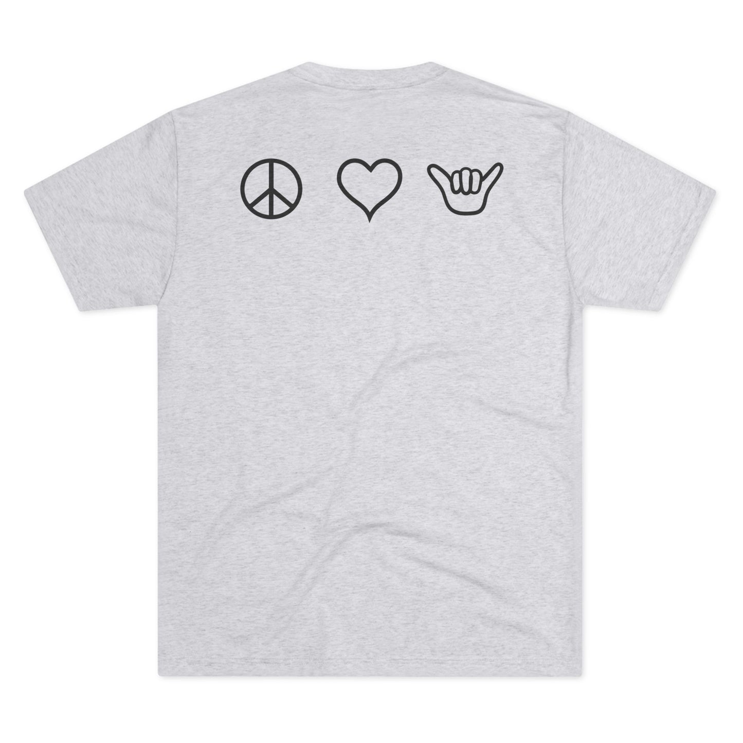 Peace Love Shaka Logo on the Backside Tee