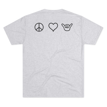 Peace Love Shaka Logo on the Backside Tee