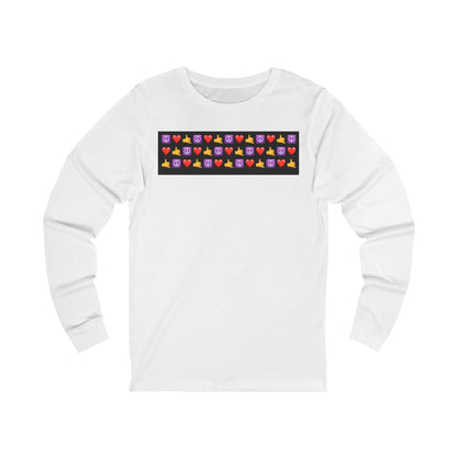 Emoji Peace Love Shaka on Repeat Long Sleeve Tee