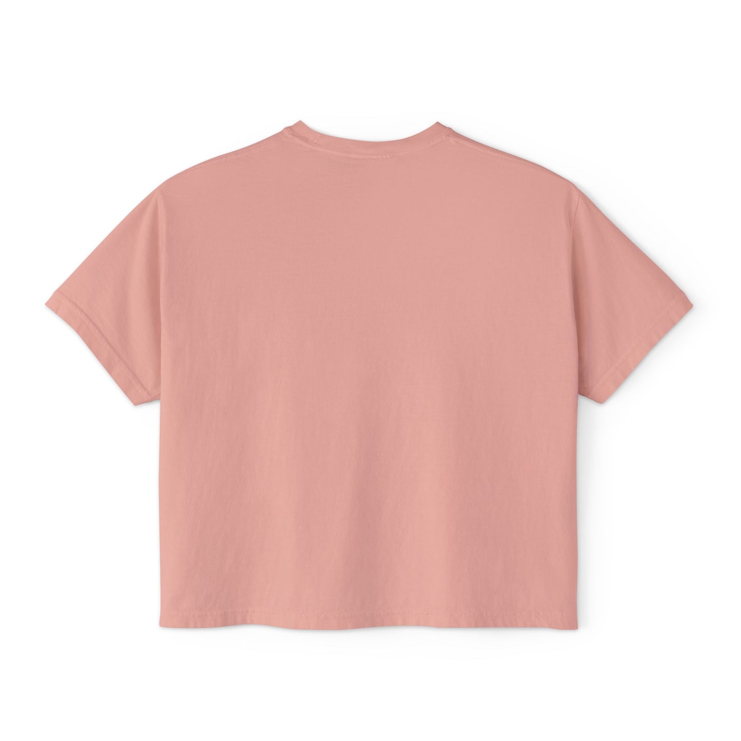 Women’s Boxy Tee — Retro Sunset Surf Van with Palm Trees (Beach Vibe)