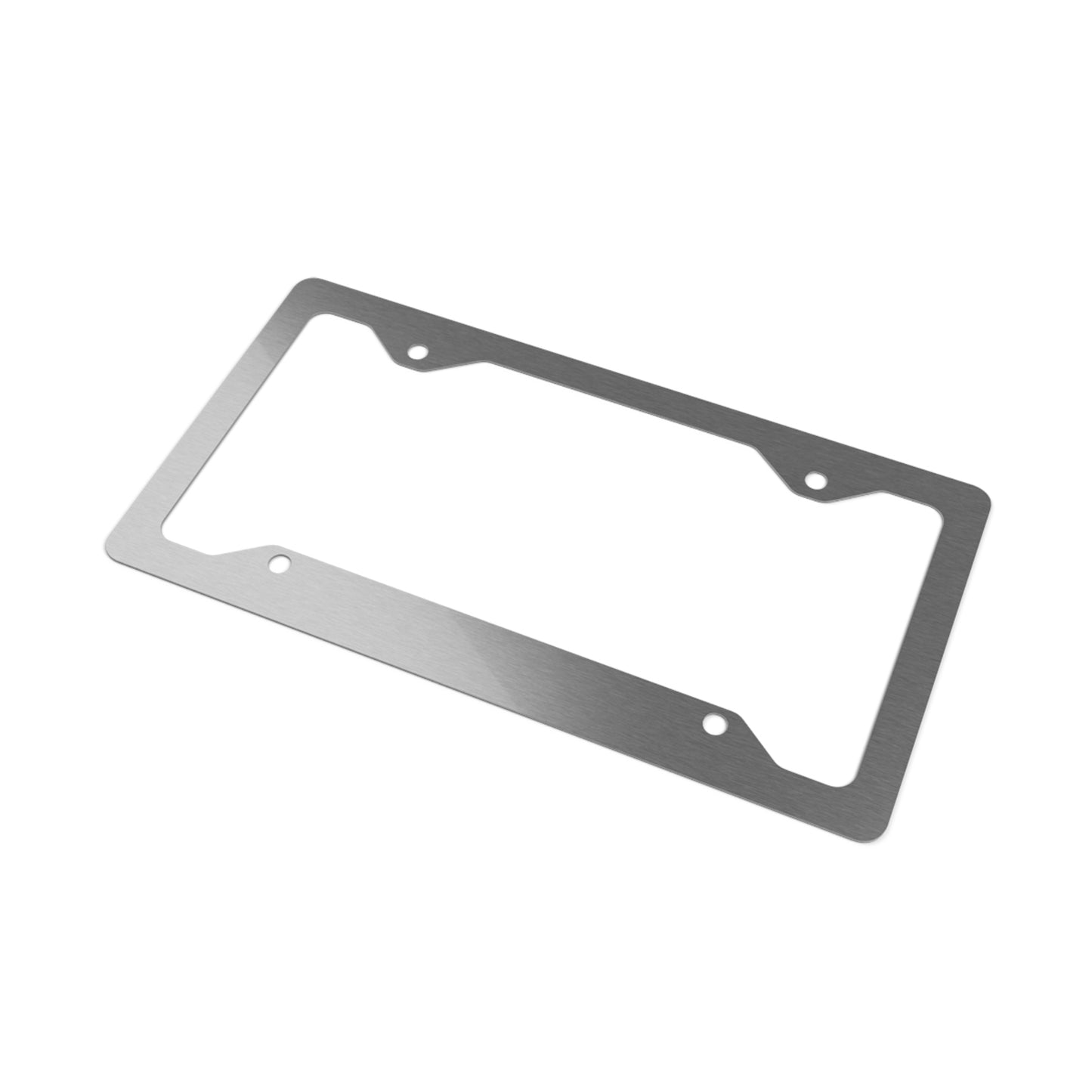 Peace Love PLS Metal License Plate Frame — Stainless Steel Peace/Heart/Hand Symbol Car Frame