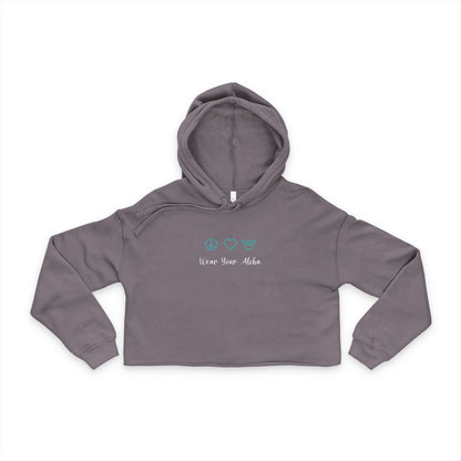 Peace Love & Aloha women's Cropped Hoodie