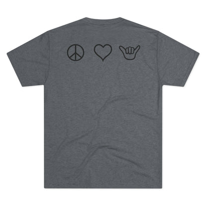 Peace Love Shaka Logo on the Backside Tee