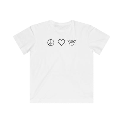 Peace Love Shaka Logo Kids Tee