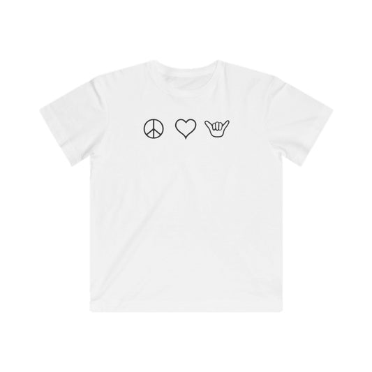 Peace Love Shaka Logo Kids Tee