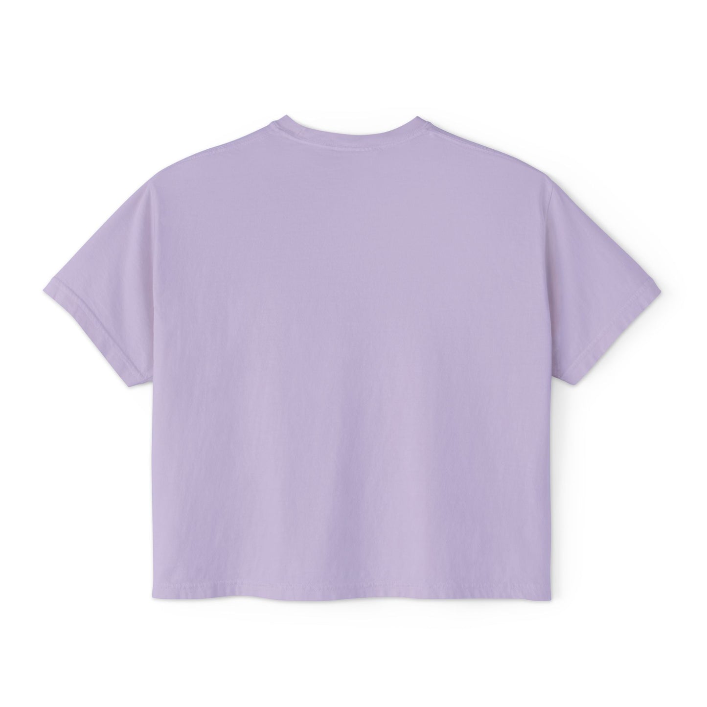 Women’s Boxy Tee — Retro Sunset Surf Van with Palm Trees (Beach Vibe)