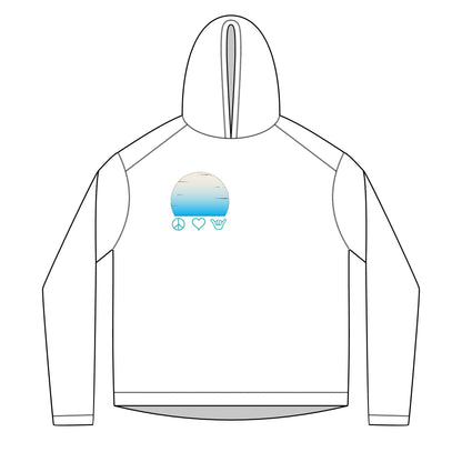 Solar Sunset Hoodie — Peace  Love  Shaka Graphic Pullover