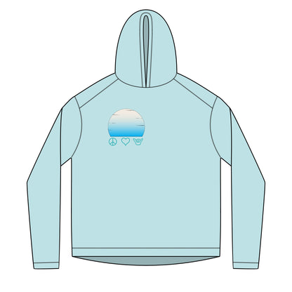 Solar Sunset Hoodie — Peace  Love  Shaka Graphic Pullover