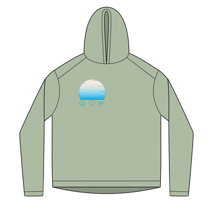 Solar Sunset Hoodie — Peace  Love  Shaka Graphic Pullover