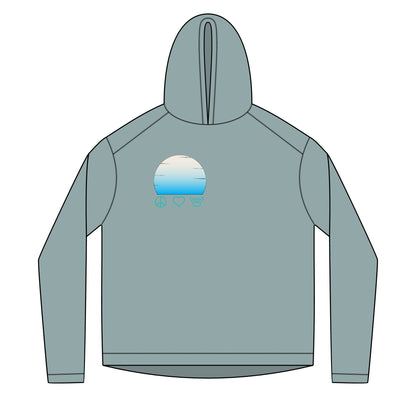 Solar Sunset Hoodie — Peace  Love  Shaka Graphic Pullover