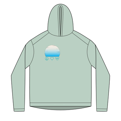 Solar Sunset Hoodie — Peace  Love  Shaka Graphic Pullover
